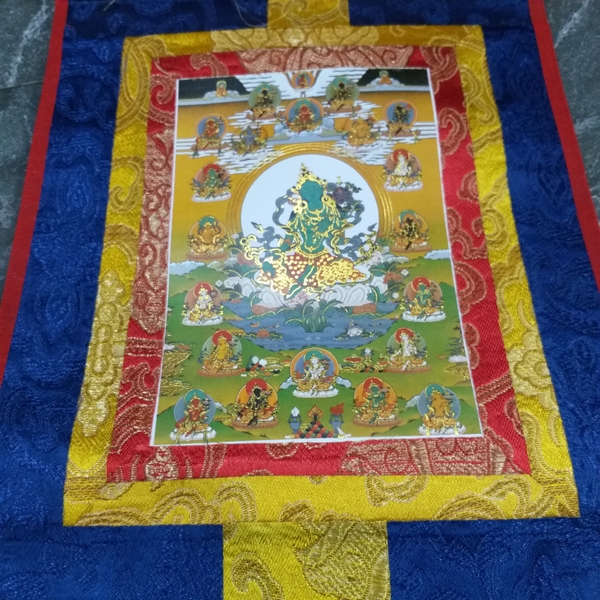 Tranh Thangka Tara Lục Độ Mẫu Bồ Tát_35x20cm